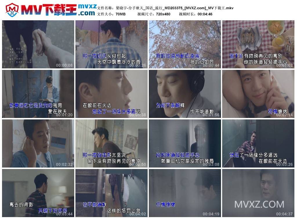 梁晓宇-分手秋天_国语_流行_MD203375